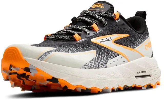 Alt view image 2 of 4 - Brooks Mens Cascadia 18 Mountain Trail Running Shoe - Black/Blue Wash/Orange - 10 Medium