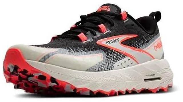 Main image of Brooks Womens Cascadia 18 Mountain Trail Running Shoe - Black/Blue Wash/Flame - 8 Medium