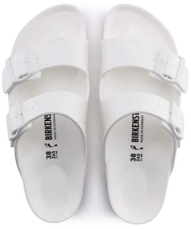 Alt view image 3 of 3 - Birkenstock Unisex Arizona Essentials EVA White Sandals - 40 N EU