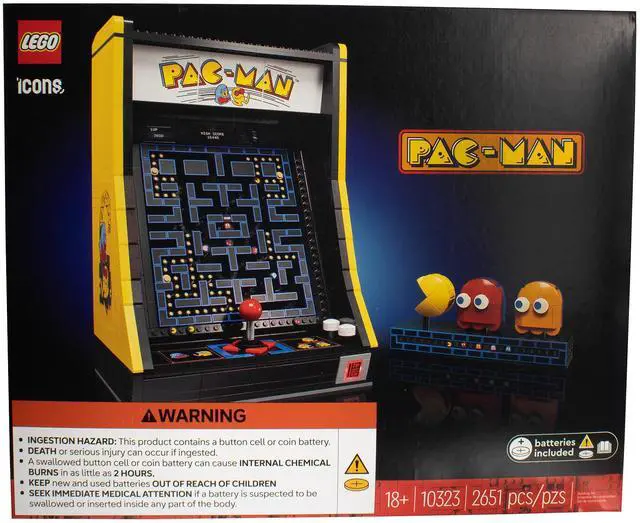 Main image of LEGO Icons PAC-Man Arcade Building Kit, Build a Replica Model of a Classic Video Game, Nostalgic Gift for Fans of Retro Video Games and Retro Décor, Includes PAC-Man, Blinky and Clyde, 10323