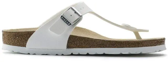Alt view image 2 of 3 - Birkenstock Womens Gizeh Toe Post Holiday Patent Beach Birko-Flor Sandal - White - US7/EU38