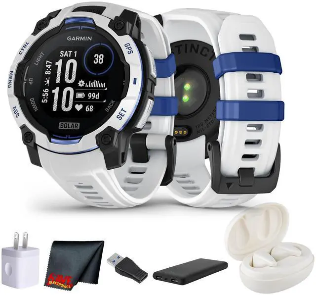 Main image of Garmin Instinct 3, 45mm SOLAR, Whitstone