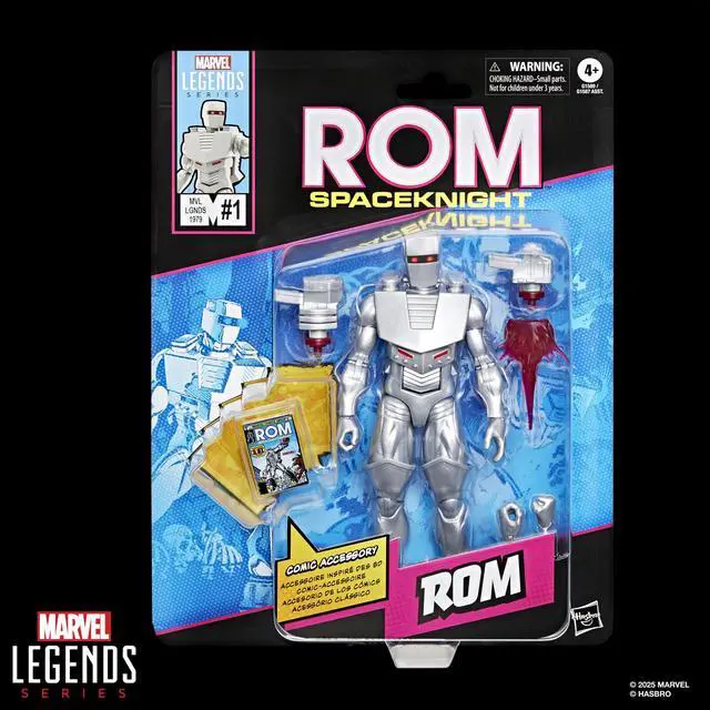 Alt view image 2 of 3 - Marvel Legends Series ROM: Spaceknight, Comics-Inspired Collectible 6-Inch Scale Action Figure with Character-Sized Comic Accessory