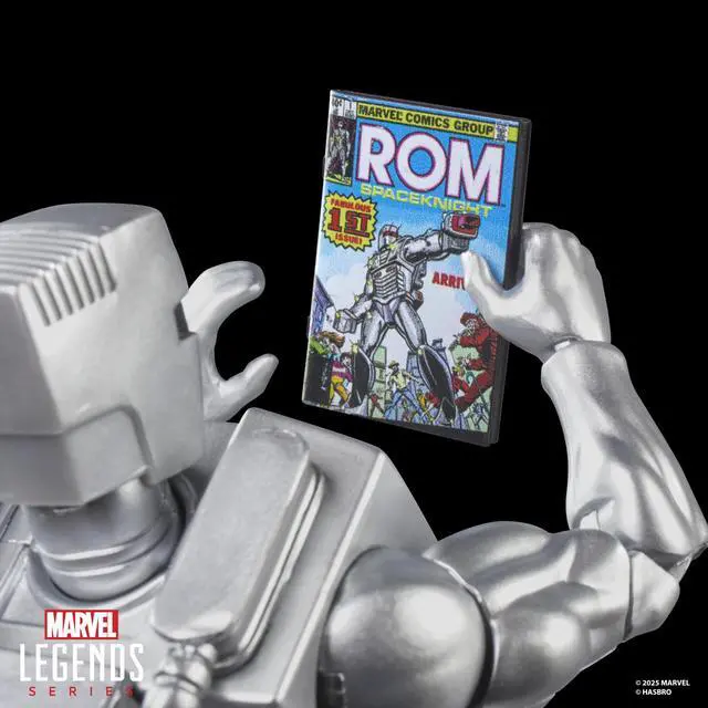 Alt view image 3 of 3 - Marvel Legends Series ROM: Spaceknight, Comics-Inspired Collectible 6-Inch Scale Action Figure with Character-Sized Comic Accessory