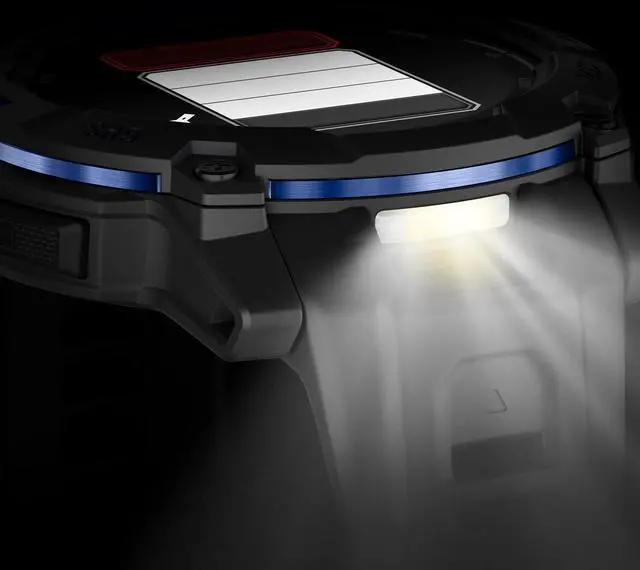 Alt view image 4 of 4 - Garmin Instinct 3, 50mm AMOLED, Black and Bolt Blue Smartwatch Bundle