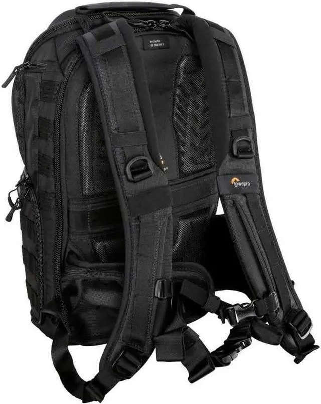 Alt view image 9 of 18 - Lowepro ProTactic BP 350 AW II 16L Green Line Camera and Laptop Backpack, Black