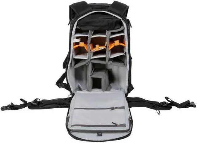 Alt view image 17 of 18 - Lowepro ProTactic BP 350 AW II 16L Green Line Camera and Laptop Backpack, Black