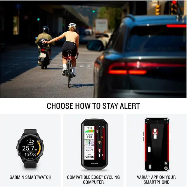 Alt view image 2 of 4 - Garmin Varia RearVue 820 Radar Tail Light + Varia Vue Cycling Headlight & 4k Camera