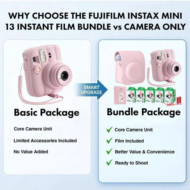 Alt view image 3 of 4 - FUJIFILM INSTAX MINI 13 Instant Film Camera (Clay White) + INSTAX MINI Film + More