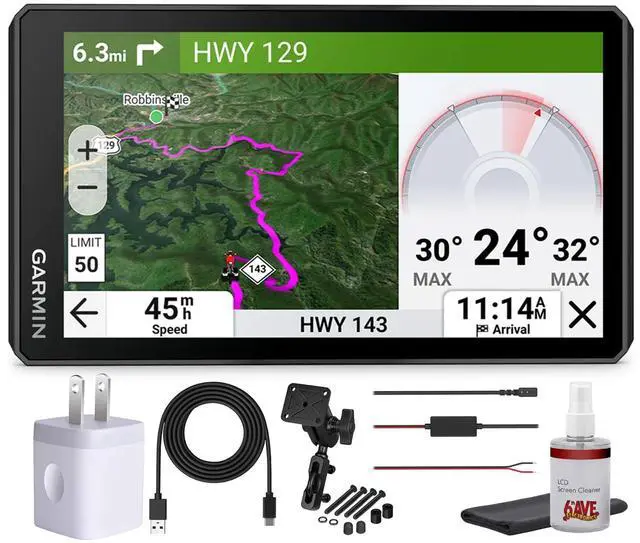 Main image of Garmin zmo XT3 6" Motorcycle GPS Bundle Rugged Wi-Fi Maps