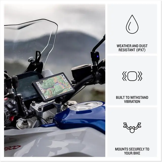 Alt view image 3 of 3 - Garmin zmo® XT3, 4.7 Rugged Motorcycle GPS, Lean Angles, Custom Route Planning, Adventurous Navigation, Group Rides, Garmin Performance Package Plan Option for Drag Racing Timer and Lap time Review