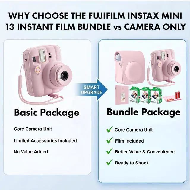 Alt view image 3 of 4 - FUJIFILM INSTAX MINI 13 Instant Film Camera (Candy Pink) + INSTAX MINI Film + More