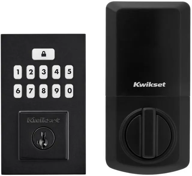 Main image of Kwikset SmartCode 260 Keyless Entry Electronic Keypad Deadbolt Door Lock with Auto-Lock, Custom User Codes, Advanced Security in Matte Black Contemporary