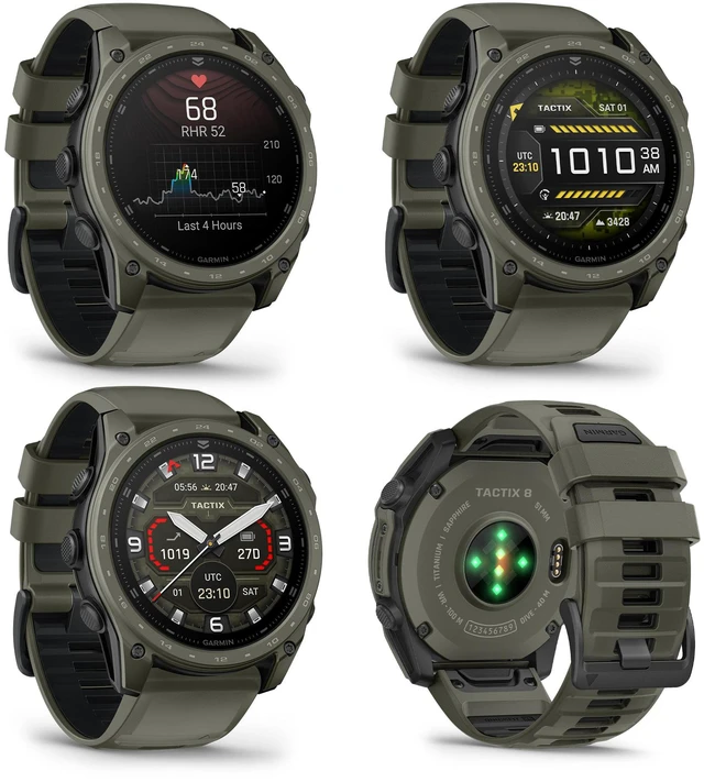 Alt view image 2 of 4 - Garmin Tactix 8 Cerakote - AMOLED - Olive Drab Bundle