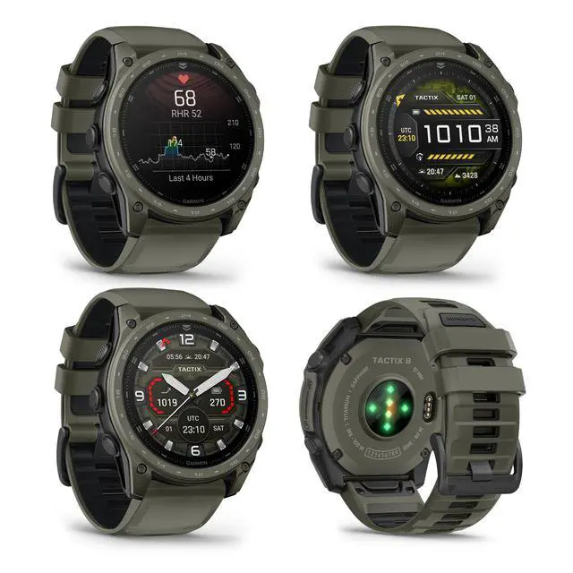 Alt view image 2 of 4 - Garmin Tactix 8 Cerakote - AMOLED - Olive Drab