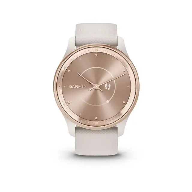 Alt view image 10 of 11 - Garmin Vivomove Hybrid Smartwatch - Ivory
