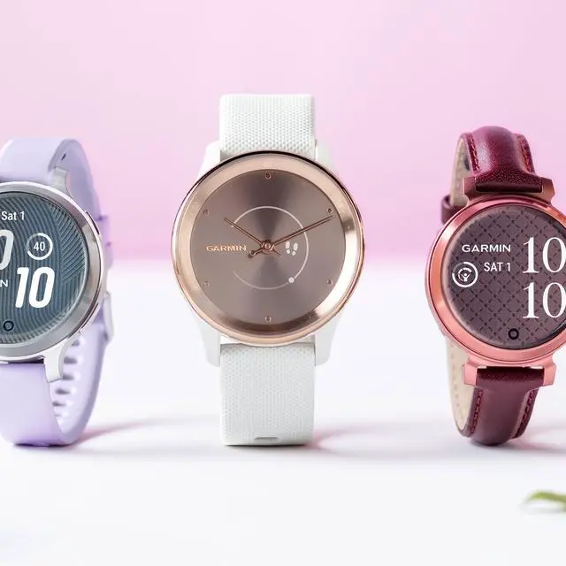 Alt view image 4 of 4 - Garmin vivomove Trend Analog Smartwatch Peach Gold Steel Bezel - Ivory Case