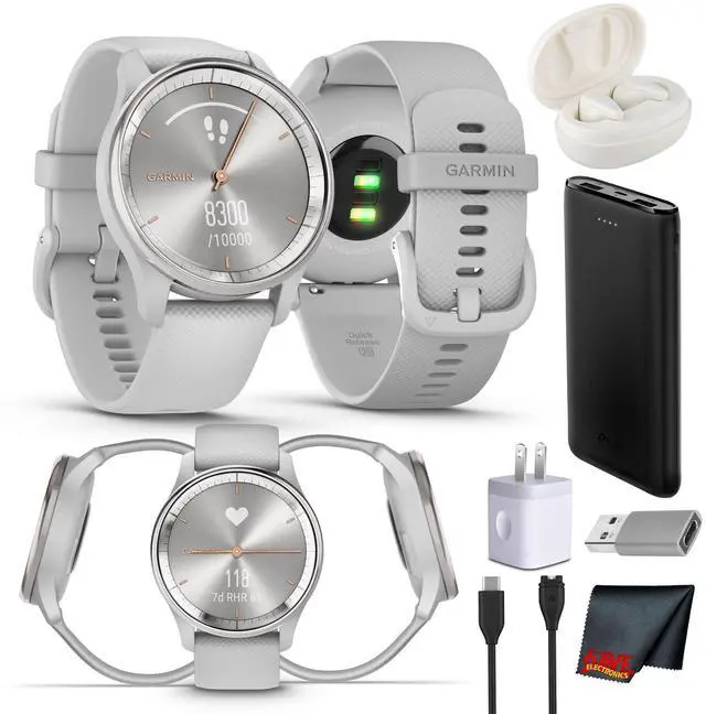 Main image of Garmin vivomove Trend Analog Smartwatch Silver Bezel - Mist Grey Case