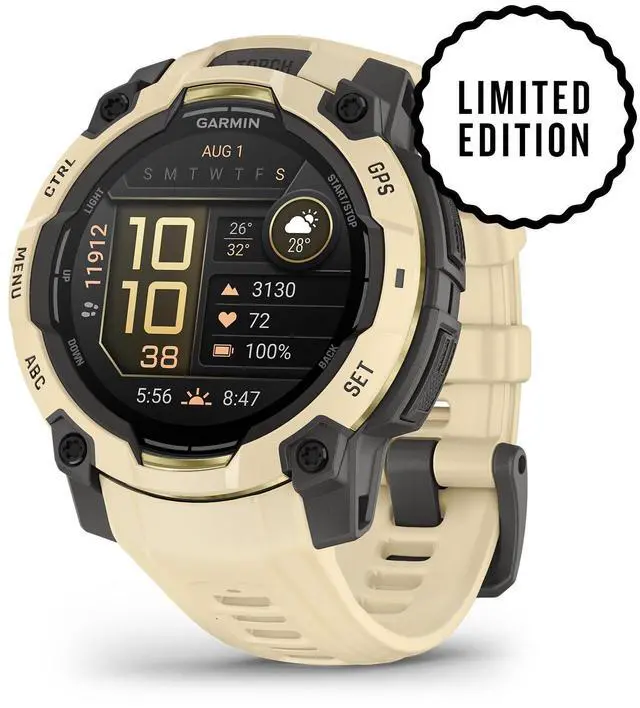 Alt view image 2 of 4 - Garmin Instinct 3 45mm AMOLED Citrine GPS Smartwatch 18 Day Battery Bundle