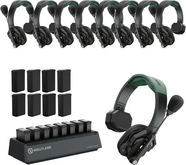 Alt view image 2 of 4 - Hollyland Solidcom SE PRO 9-User Wireless Intercom Headset Bundle