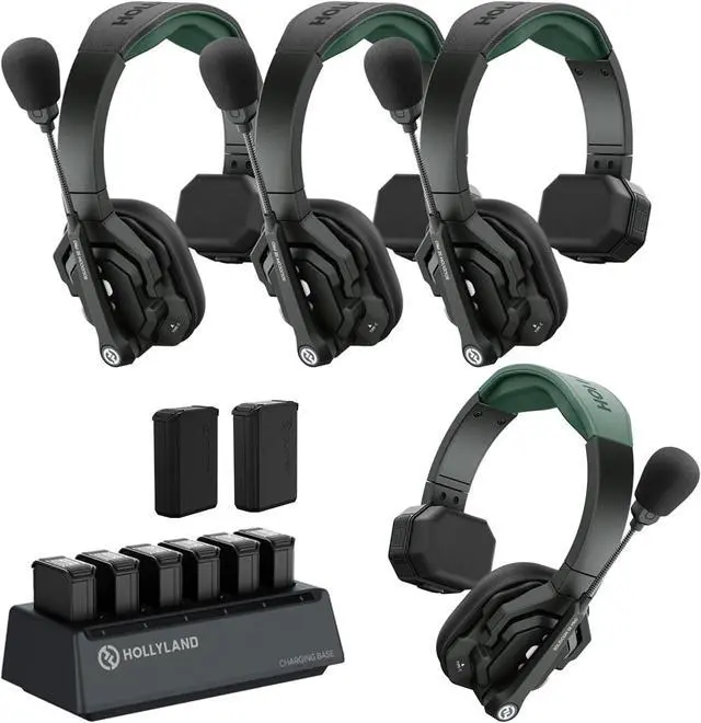 Alt view image 2 of 4 - Hollyland Solidcom SE PRO 4-User Wireless Intercom Headset Bundle