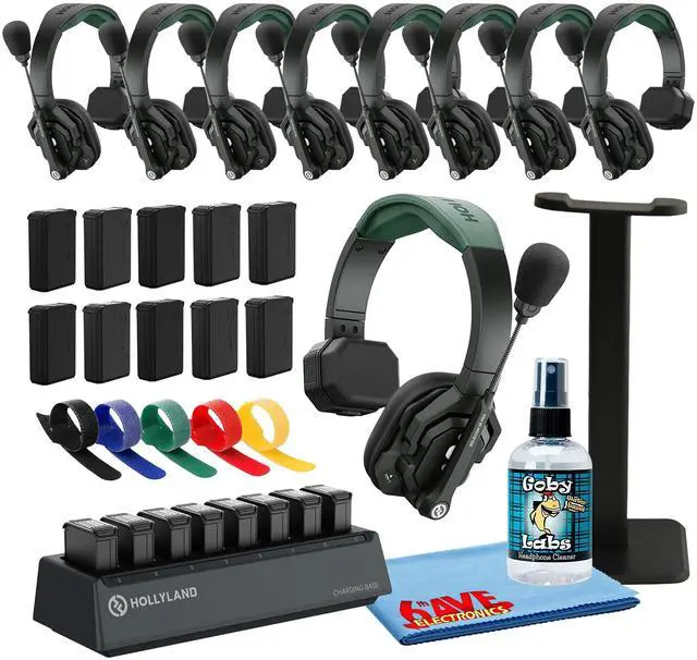 Main image of Hollyland Solidcom SE PRO 9-User Wireless Intercom Headset Bundle