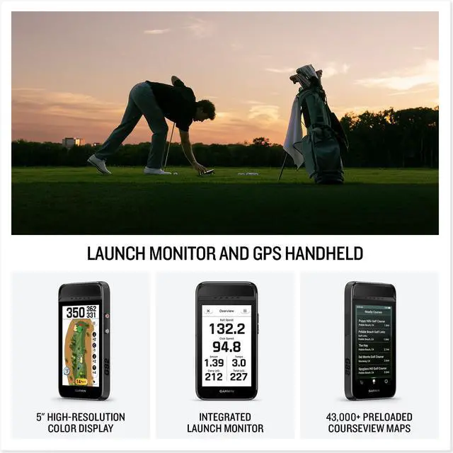 Alt view image 2 of 3 - Garmin Approach® G82, Portable Golf Launch Monitor, Premium GPS Handheld, Large Color Touchscreen
