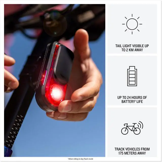 Alt view image 4 of 4 - Garmin Varia RearVue 820, Advanced Rearview Radar & Tail Light, Enhanced Visibility & Awareness for Cyclists, Advanced Vehicle Tracking & Brake Light, Up to 24 Hrs of Battery Life in Day Flash Mode