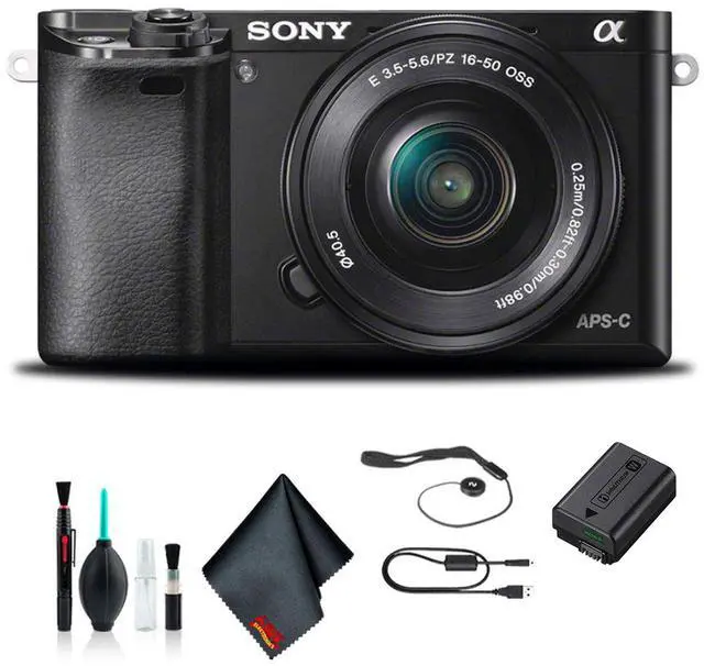 Main image of Sony Alpha a6000 Mirrorless Camera with 16-50mm and 55-210mm Lenses ILCE6000Y/B Starter Kit