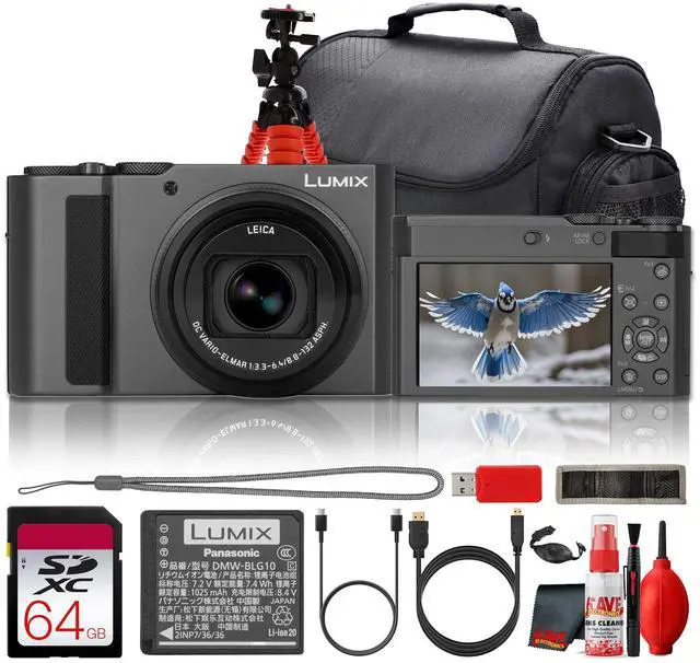 Main image of Panasonic LUMIX TX3 / ZS300 Travel Camera (Silver) with 64GB Card Bundle