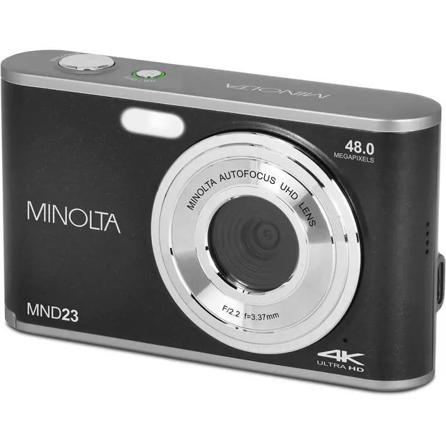 Alt view image 4 of 4 - Minolta MND23 Digital Camera (Black), 48MP Point & Shoot Camera, 2.7K Video Recording, 16x Digital Zoom + More