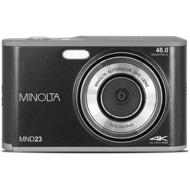 Alt view image 2 of 4 - Minolta MND23 Digital Camera (Black), 48MP Point & Shoot Camera, 2.7K Video Recording, 16x Digital Zoom + More