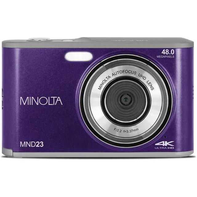 Alt view image 2 of 4 - Minolta MND23 Digital Camera (Purple), 48MP Point & Shoot Camera, 2.7K Video Recording, 16x Digital Zoom + More