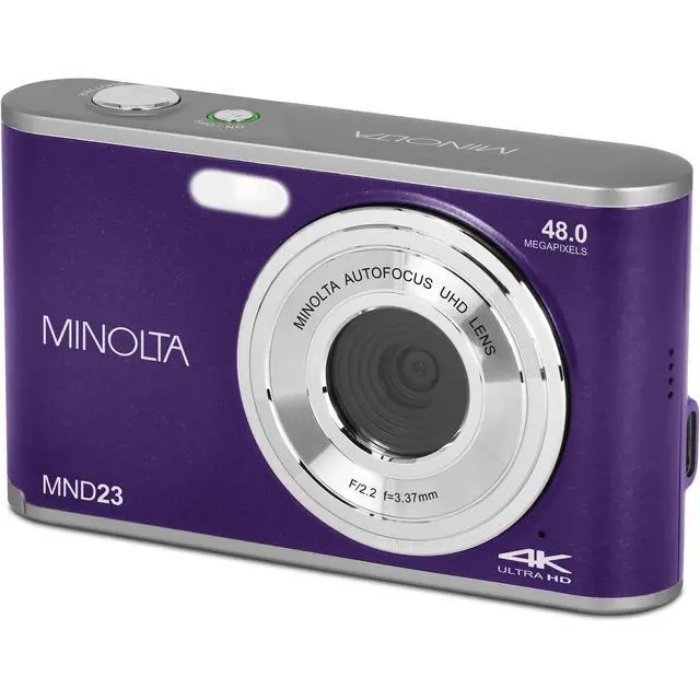 Alt view image 4 of 4 - Minolta MND23 Digital Camera (Purple), 48MP Point & Shoot Camera, 2.7K Video Recording, 16x Digital Zoom + More