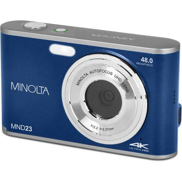 Alt view image 4 of 4 - Minolta MND23 Digital Camera (Blue), 48MP Point & Shoot Camera, 2.7K Video Recording, 16x Digital Zoom + More