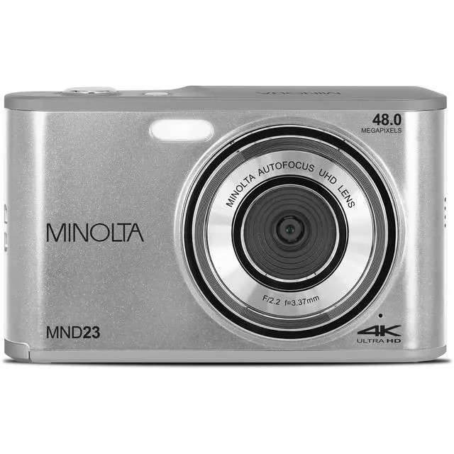 Alt view image 2 of 4 - Minolta MND23 Digital Camera (Silver), 48MP Point & Shoot Camera, 2.7K Video Recording, 16x Digital Zoom + More