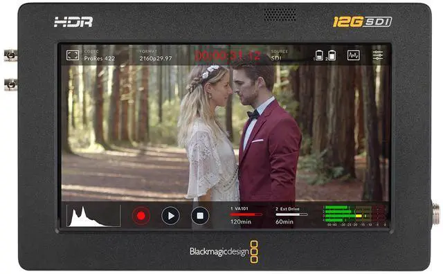 Alt view image 9 of 12 - Blackmagic Design Video Assist 5" 12G-SDI/HDMI HDR Recording Monitor