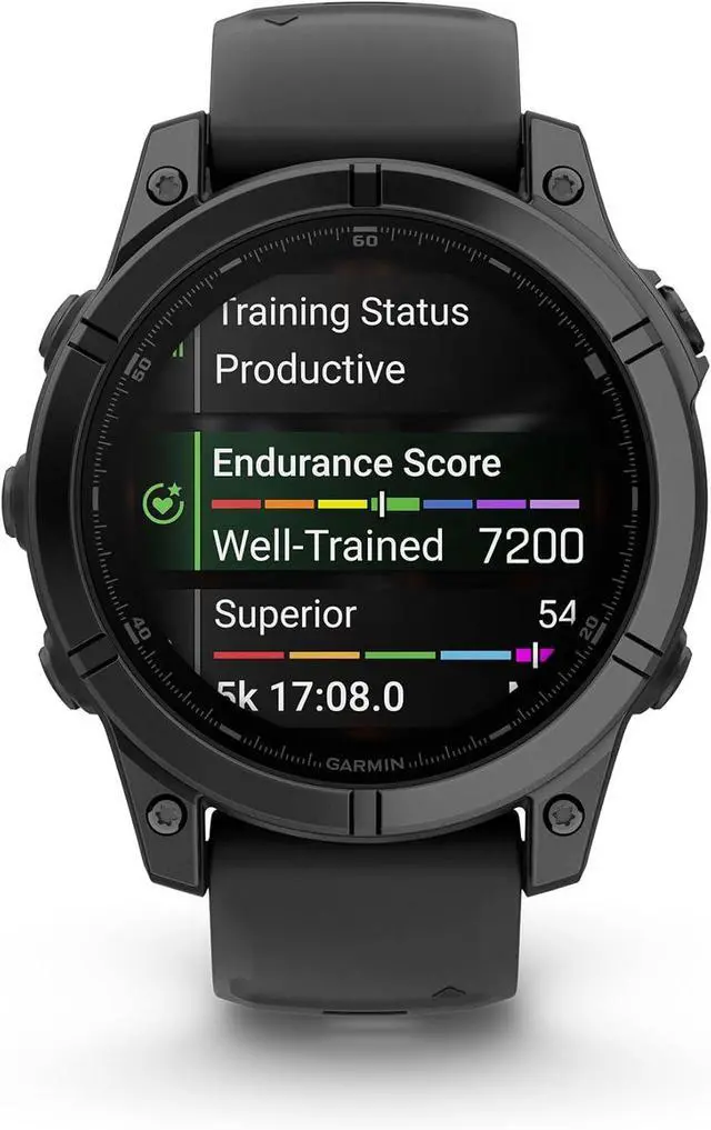 Alt view image 2 of 4 - Garmin fnix® E - 47 mm, AMOLED, Premium Multisport GPS Smartwatch, Long-Lasting Battery Life, Slate Gray Steel with Black Band