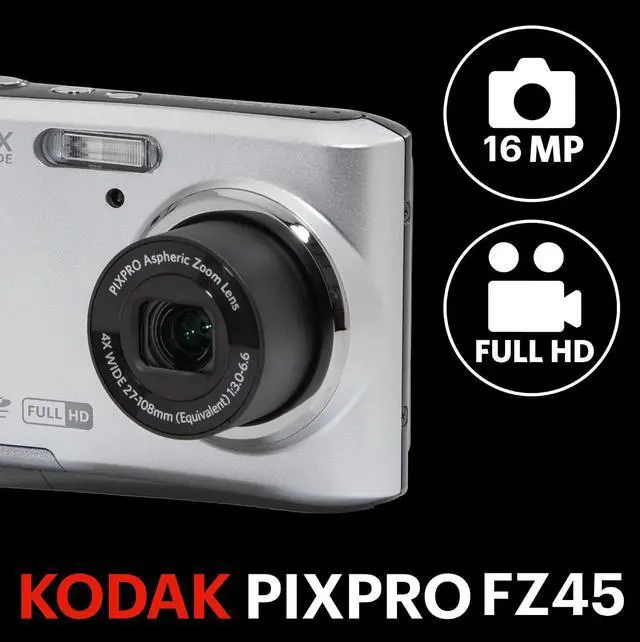Alt view image 10 of 11 - Kodak PIXPRO FZ55 Friendly Zoom Digital Camera, Silver