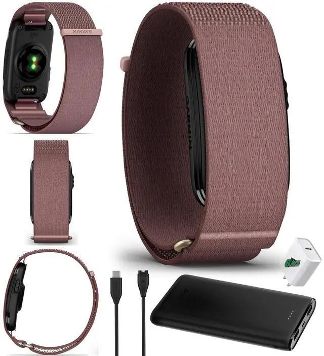 Main image of Garmin CIRQA Smart Band Activity And Fitness Tracker Mauve (S-M) Bundle