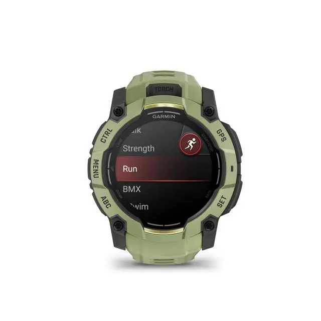 Alt view image 2 of 3 - Garmin Instinct® 3 - 50 mm, AMOLED Display, Rugged Outdoor GPS Smartwatch, Built-in Flashlight, Alpine Rush Collection Limited Edition Color, Fern Green with Fern Green Band