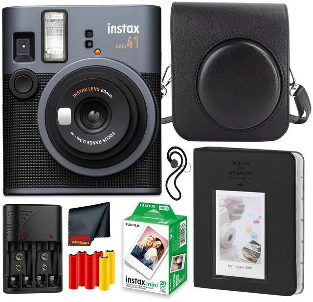 Main image of Fujifilm INSTAX MINI 41 Instant Film Camera, 4x AA Rechargeable Batteries with Charger