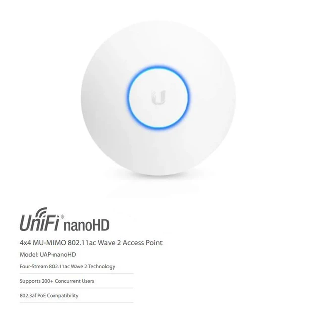 Alt view image 3 of 3 - UniFi nanoHD UAP-nanoHD-US Compact Dual Band Wave2 Enterprise Wi-Fi 4x4 MIMO 1730 Mbps (4-Pack)