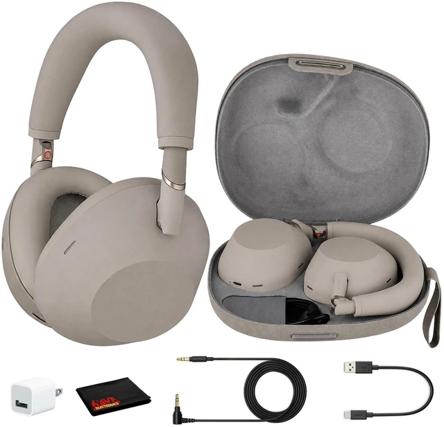 Main image of Sony WH-1000XM6 Wireless Noise Canceling Overhead Headphones (Sandstone) - Bundle