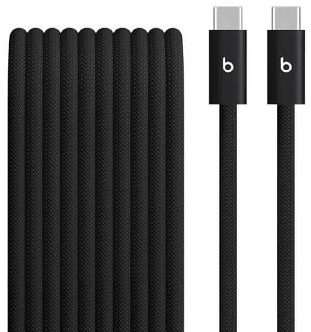 Main image of Beats 240W USB-C to USB-C Braided Cable, Fast Charging, Durable/Tangle Free, Compatible with Apple and Android Devices (3 m/10 ft) - Bolt Black