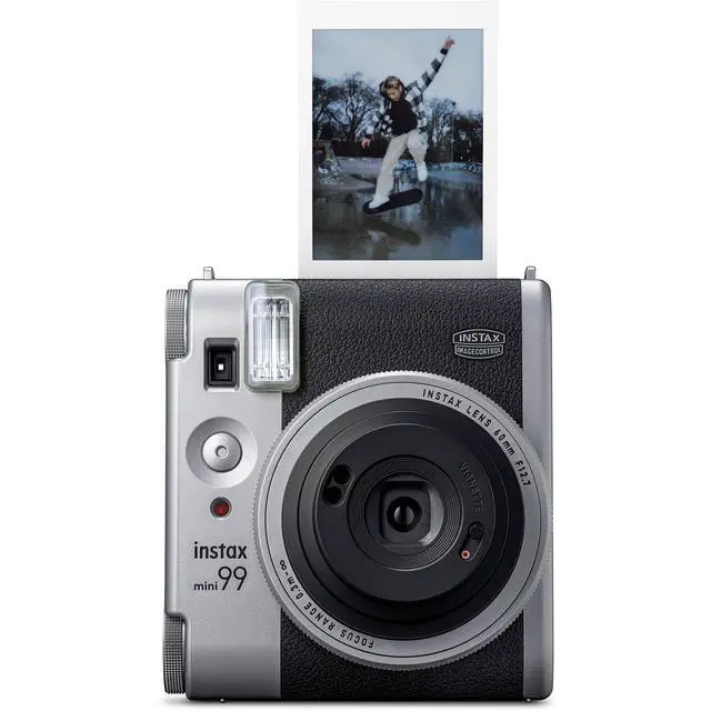 Alt view image 3 of 4 - Fujifilm Instax Mini 99 Instant Film Camera Silver + 40 Sheets, Case Bundle
