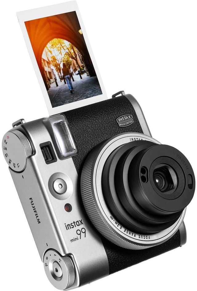 Alt view image 2 of 4 - Fujifilm Instax Mini 99 Instant Film Camera Silver + 20 Sheets, Case Bundle