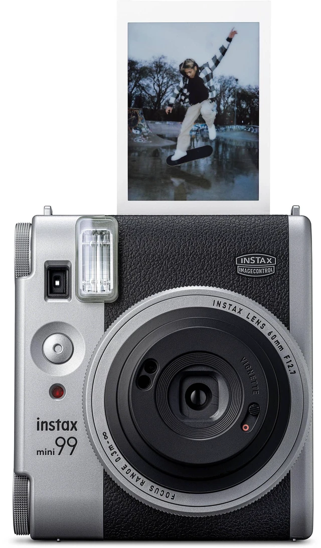 Alt view image 3 of 4 - Fujifilm Instax Mini 99 Instant Film Camera Silver + 20 Sheets, Case Bundle