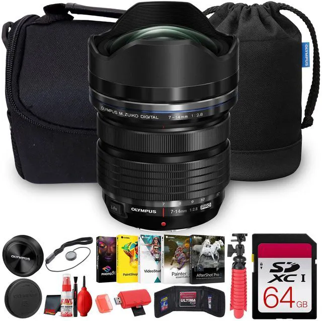 Main image of OM SYSTEM ED 7-14mm f2.8 PRO LENS Black Travel Bundle