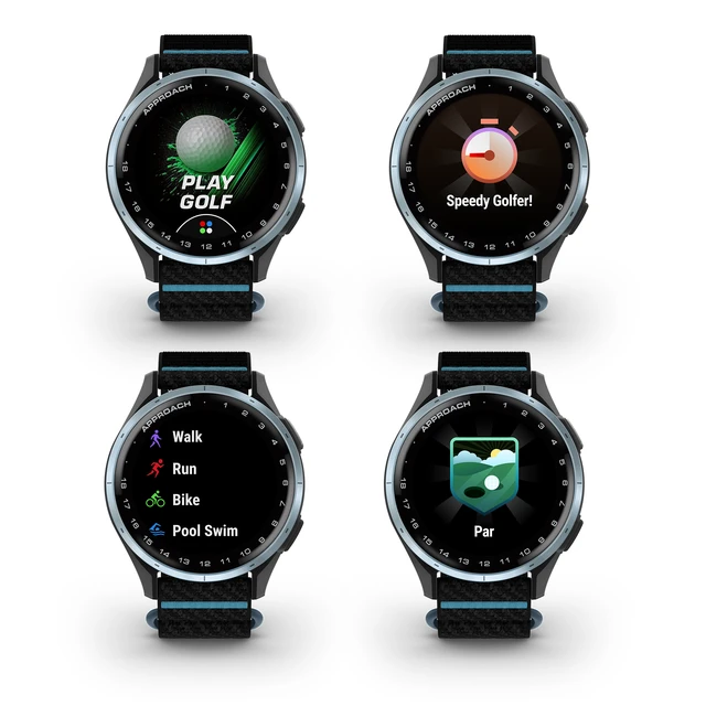 Alt view image 2 of 4 - Garmin Approach J1 Junior GPS Golf watch - Cloud Blue with Black band